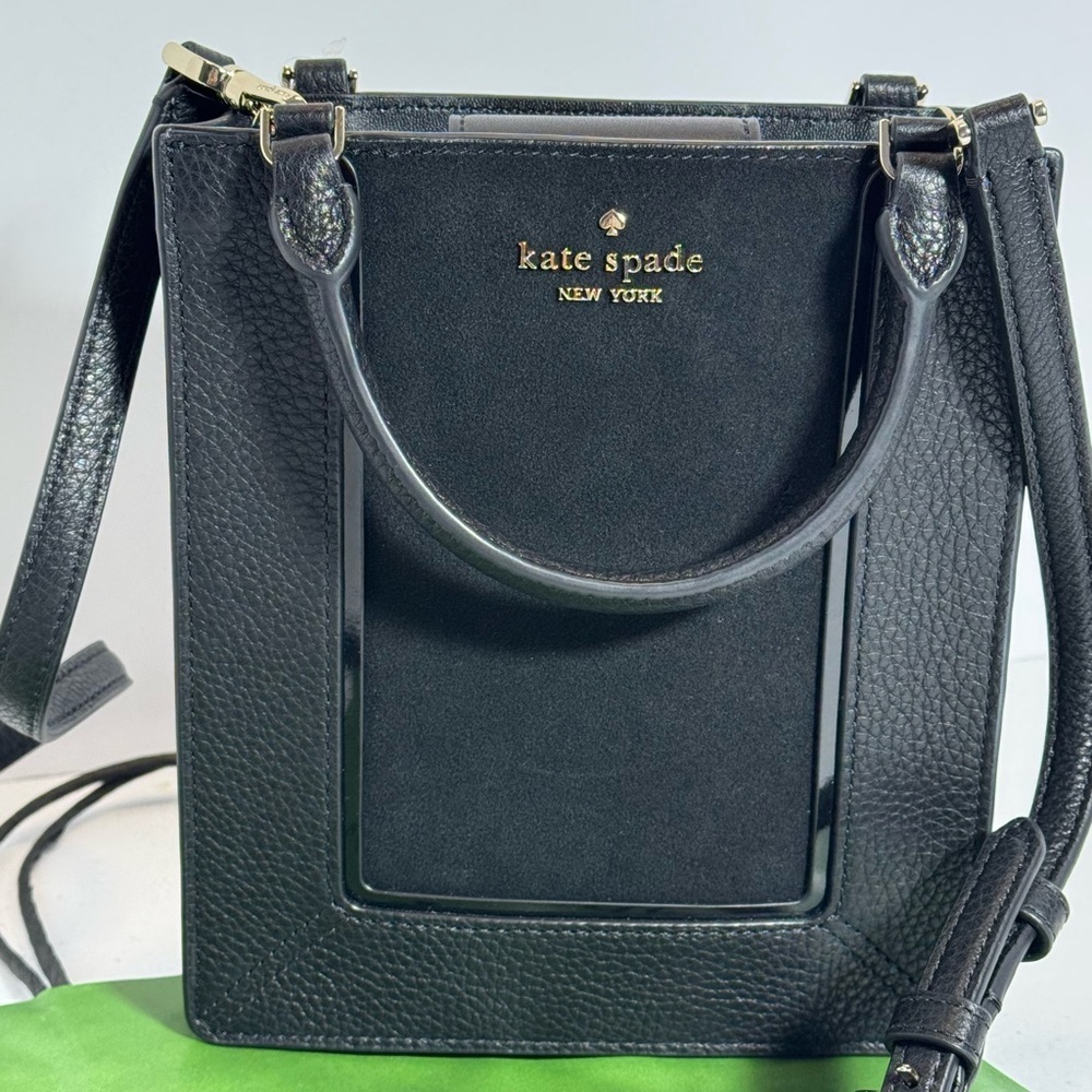 Kate Spade Black Textured Crossbody Bag - Picture 3 of 9